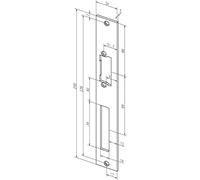 EFF-EFF-94A35-01 Effeff 94A35-01 Profix-2 94A-Chapa de Cierre para abridor de Puerta de Electricista Universal, Acero Inoxidable, Plata