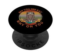 Eff Ves Kay por Qué Oh You Vintage Perezoso Yoga Amante PopSockets PopGrip Adhesivo