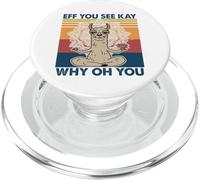 Eff You See Kay Why Oh You Divertido amante del yoga de llama vintage PopSockets PopGrip para MagSafe