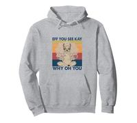 Eff You See Kay Why Oh You Divertido amante del yoga de llama vintage Sudadera con Capucha