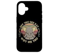 Eff You See Kay Why Oh You Elephant Yoga Pose Meditación Carcasa para iPhone 16