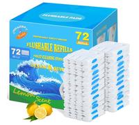 Effacera 72 recambios de inodoro desechables, papel higiénico desechable a granel, almohadillas de repuesto para cepillo de inodoro fresco para inodoro y baño, kit de accesorios de cepillo de inodoro