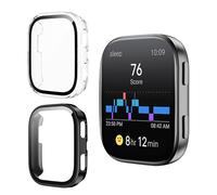 Effcotuo 2 Piezas Funda para Amazfit Bip 6 46mm Funda Cover, Protector de Pantalla TPU Suave láminas Protectora Anti-Rasguños HD Clear TPU [ Alta Sensibilidad]