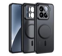 Effcotuo Funda Magnética para Xiaomi 15 5G Case Compatible con MagSafe, Carcasa Respaldo Translúcida Mate Slim Antigolpes Cover (Negro)