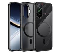 Effcotuo Funda Magnética para Xiaomi Poco F7 5G Case Compatible con MagSafe, Funda de Silicona Flexible + Acrílico Carcasa Respaldo Translúcida Mate Slim Antigolpes Cover