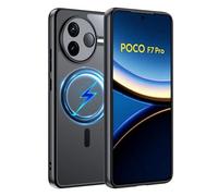 Effcotuo Funda Magnética para Xiaomi Poco F7 Pro Case Compatible con MagSafe, Carcasa Respaldo Translúcida Mate Slim Antigolpes Cover (Negro)