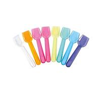 Effe2cart Palette Cucharillas de plástico para helado de colores H. 10 cm - Paquete de 1 kg