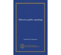 Effective public speaking