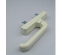 effedielle Cremonese Giesse 1004 Tirador para marcos de aluminio exteriores "persiana" color marfil RAL 1013 - Ambidiestra bidireccional apertura exterior