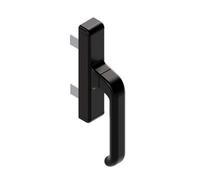 effedielle Cremonese Giesse 1004 - Tirador para marcos de aluminio exteriores "persiana" color negro RAL 9005 - Ambidiestra bidireccional apertura externa