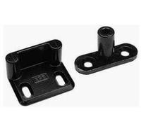 effedielle® Kit base para españolette AGB de 1 y 2 puertas compuesto por 1 pasador recto + placa de cierre en ángulo color negro AGB