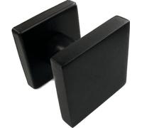 effedielle® Pomo para puerta de aluminio anodizado negro F5, apto para montaje en puertas blindadas y en placas, como centro de puerta o como tirador Q8 (cuadrado)