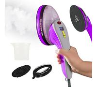 EFFEKTIV - Plancha Vertical Vapor 3 en 1 con Suela Cerámica | Plancha Ropa, Cepillo de Vapor y Centro de Planchado Compacto | 250ml | 1800W | Sin Tabla, Autoapagado, Recarga Continua | Lila