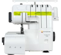 EFFEKTIV Remalladora Overlock 1700X, Máquina Overlock 3/4 Hilos con Diferencial, Enhebrado Automático, 1300 Puntadas/min, Plataforma de Manga