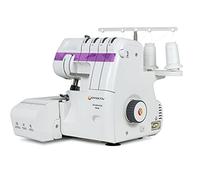 EFFEKTIV Remalladora Overlock 1800X, Máquina Overlock 3/4 Hilos con Diferencial, Enhebrado Automático, 1300 Puntadas/min, Plataforma de Manga