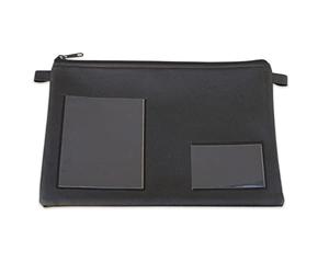 effektivo 11057 - Funda de piel sintética para documentos, 30 x 20 cm, color negro, con compartimento para tarjetas y compartimento para el registro del vehículo