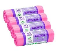 EFFENNE group - 120 bolsas de basura perfumadas rosa 35x45 cm para recogida selectiva de residuos en interiores - Bolsas de plástico para el cubo de basura del baño o la cocina.