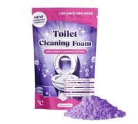Effervescent FizzClean - Polvo de limpieza de inodoro, tecnología de espuma de acción rápida, fórmula segura para eliminar cal, óxido y olores, limpiador de baño multisuperficie
