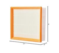 Efficiency for EGO AVF0900 - Filtro de vacío para Power+ WDV0900, trampas de 0,5 micras