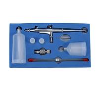 Efficient Feed Airbrush Kit | Dual Action Trigger for Consistent Control | 20cc & 40cc Cups for Artist Painting/Miniature Painting/Nail Art | 0.2mm, 0.3mm, 0.5mm Nozzles