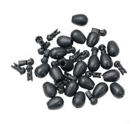 Efficient Fishing Lures Beads Kit, 2050pcs Quick Change Beads for Carp Fishing Method Feeder Rig Line Holder(S Black 50pcs)