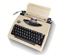Efficieran Antigua Máquina de Escribir Manual Vintage Mecánica con Teclado Inglés QWERTY y Cinta, Herramienta de Escritura Rétro para Letras Notas Escritura Creativa Portátil(Khaki)