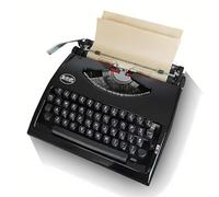 Efficieran Máquina de Escribir Manual Vintage Mecánica para Poetas, Teclado Inglés QWERTY con Cinta y Estuche, Estilo Rétro Dark Academia Escritura sin Distracciones Regalo(Black)