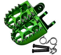 EffiFish 1 par de estriberas para motocicleta, pedales de reposapiés de aleación de aluminio, apto para la mayoría de motocicletas, bicicletas de carretera negras y scooters (verde)