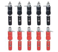 EffiFish 10 pares de conectores tipo banana y zócalo de 4 mm, tipo de tornillo aislado para amplificadores de audio de cable de altavoz, juego de hogar