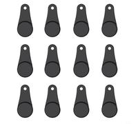 EffiFish 12 hebillas magnéticas de silicona para sujetar papel pergamino de freidora de aire, clips de forro resistentes al calor con fuerte agarre para una cocción segura (negro)