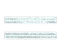 EffiFish 2 paños de repuesto de microfibra compatibles con limpiador de ventanas húmedas y secas ForLeifheit XL, 42 x 6,5 cm, almohadillas reutilizables blancas