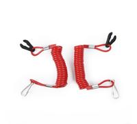 EffiFish 2 unids 1.6m Marine Engine Stop Cord Seguridad Lanyard Llavero para Mercury Johnson para evinrude para TPU PVC Rojo