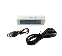 EffiFish 3.12 pulgadas para música OLED para analizador de pantalla de espectro, con indicador de nivel de audio, medidor VU, micrófono integrado, pantalla de tiempo y temperatura, carcasa blanca luz