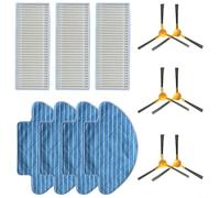 EffiFish Accesorios para Robot Aspirador Kit de Mantenimiento Cepillos Laterales Paños de fregona Filtros Piezas de repuesto para Haier T550W (A)
