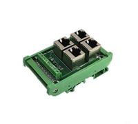 EffiFish Adaptador RJ45 a bloque de terminales, conector de red paralelo de 4 puertos, caja de conexiones Ethernet 8P8C para cableado seguro