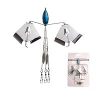 EffiFish Alabama Rig With Spinner Blades 25G 17Cm Umbrella Lure Set For Bass Pike Freshwater Fishing(azul plateado)