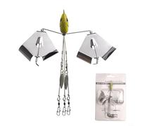 EffiFish Alabama Rig With Spinner Blades 25G 17Cm Umbrella Lure Set For Bass Pike Freshwater Fishing(Amarillo Blanco)