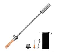 EffiFish Antorcha de acero inoxidable para parrilla de carbón, con longitud ajustable para cocinar al aire libre, barbacoa, fogata y chimenea, diseño plegable de 57,5 cm (diamante)