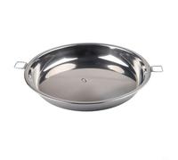 EffiFish Bandeja de parrilla de acero inoxidable de 38 cm con asa (32 cm) | Ideal para asar carnes, calentar uniformemente, construcción resistente, se adapta a hornos grandes, uso en camping al aire
