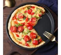 EffiFish Bandeja de pizza de aleación de aluminio de 12 pulgadas con calor | Diseño de plato profundo, tamaño de 10 pulgadas, liberación antiadherente, aleación de aluminio, horneado uniforme