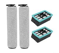 EffiFish Bissell - Juego de cepillo de repuesto para filtro de vacío Crosswave para HF2 3845N 3831 con 2 rodillos y 2 filtros