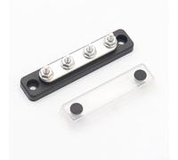 EffiFish Bloque de distribución de energía de barra colectora de 4 puntos 100A 48V DC para RV Marine Truck Bus y aplicaciones fuera de la red Material de carcasa ABS ignífugo