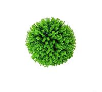 EffiFish Bola de topiario artificial con cadena colgante, planta de plástico resistente a la intemperie para patio al aire libre, jardín, decoración de boda, verde (1 paquete) (B 31 cm)