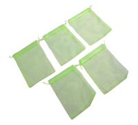 EffiFish Bolsas de protección de frutas, con cordón de nailon que cubre la red de barrera transpirable reutilizable para tomates, uvas, manzanas (13 x 18 cm, 50 unidades)