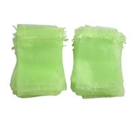 EffiFish Bolsas de protección de frutas, con cordón de nailon que cubre la red de barrera transpirable reutilizable para tomates, uvas, manzanas (10 x 15 cm, 50 unidades)