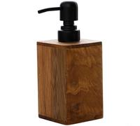 EffiFish Botella de prensa, dispensador de artículos de tocador de viaje de madera con acabado suave y base estable, para cualquier baño o encimera de cocina (7,0 x 7,0 x 16,5 cm) (trompeta)