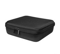 EffiFish Caja de almacenamiento de reloj, carcasa rígida de EVA de 4 ranuras para relojes con bolsillo lateral compatible con pulseras, correas, gafas de sol, organizador de viaje en negro y naranja