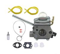 EffiFish Carburador para Homelite UT-08520 soplador de hojas de 26 cc de precisión de metal, montaje de repuesto mejora el combustible y la mezcla de aire, gris, se adapta a equipos de jardín de