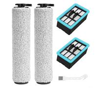 EffiFish Cepillo de rodillo limpiador, kit de filtro de rodillo de cepillo de repuesto compatible con Bissell para CrossWave 3831 HF2 3845 3847 depurador de piso