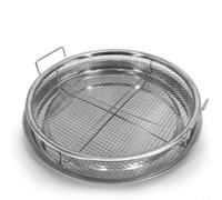 EffiFish Cesta crujiente para hornear, cesta crujiente, cesta crujiente de malla, cesta de parrilla crujiente, cesta de barbacoa de acero inoxidable, kit de bandeja para acampar (color original)